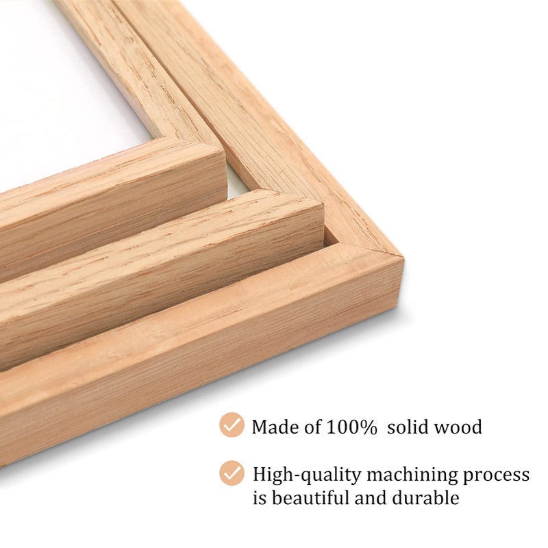 ATOBART 8x10 OAK Solid Wood Picture Frames Set of 6  Natural Wood Color Photo Frames with High Definition Real Glass for Wall Mounting or Tabletop in Living Room  Bedroom  Gallery - Image 5